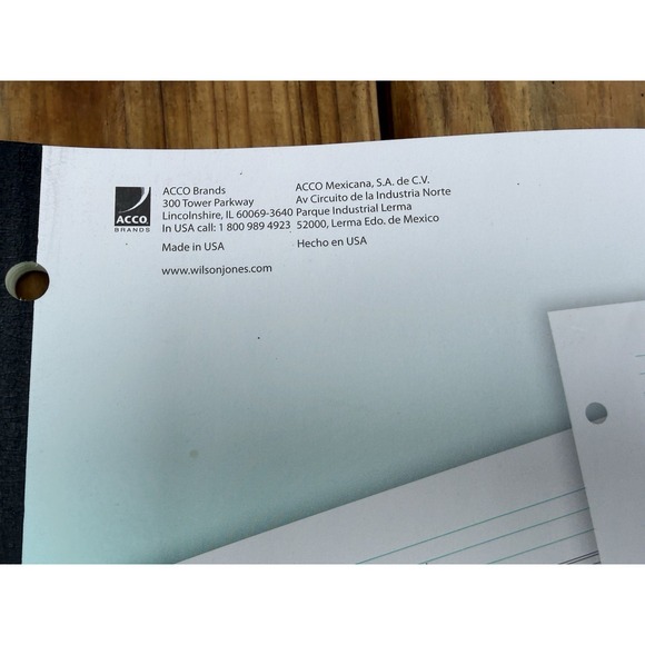 2 Wilson Jones Columnar Pad 92013 Green With 13 Columns Three Hole 11"X16 3/8" - Picture 3 of 3